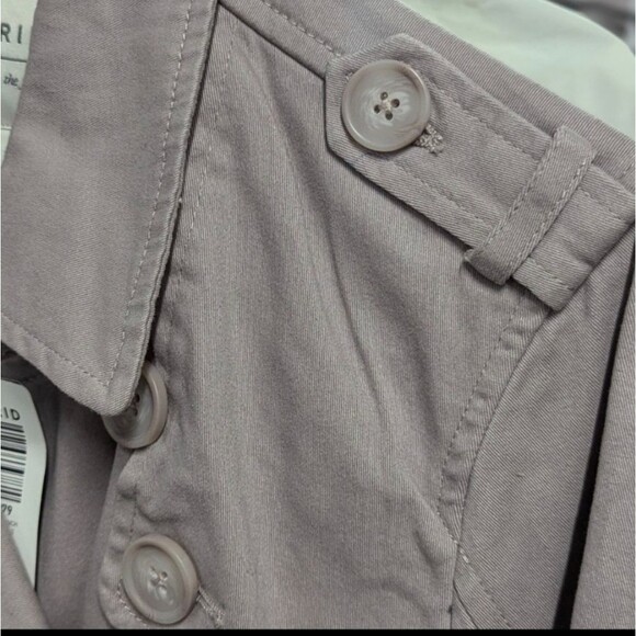 Torrid Size 0x Large 12 Gray Twill Trench Coat with Belt NWT MSRP $79.50 - Picture 10 of 11